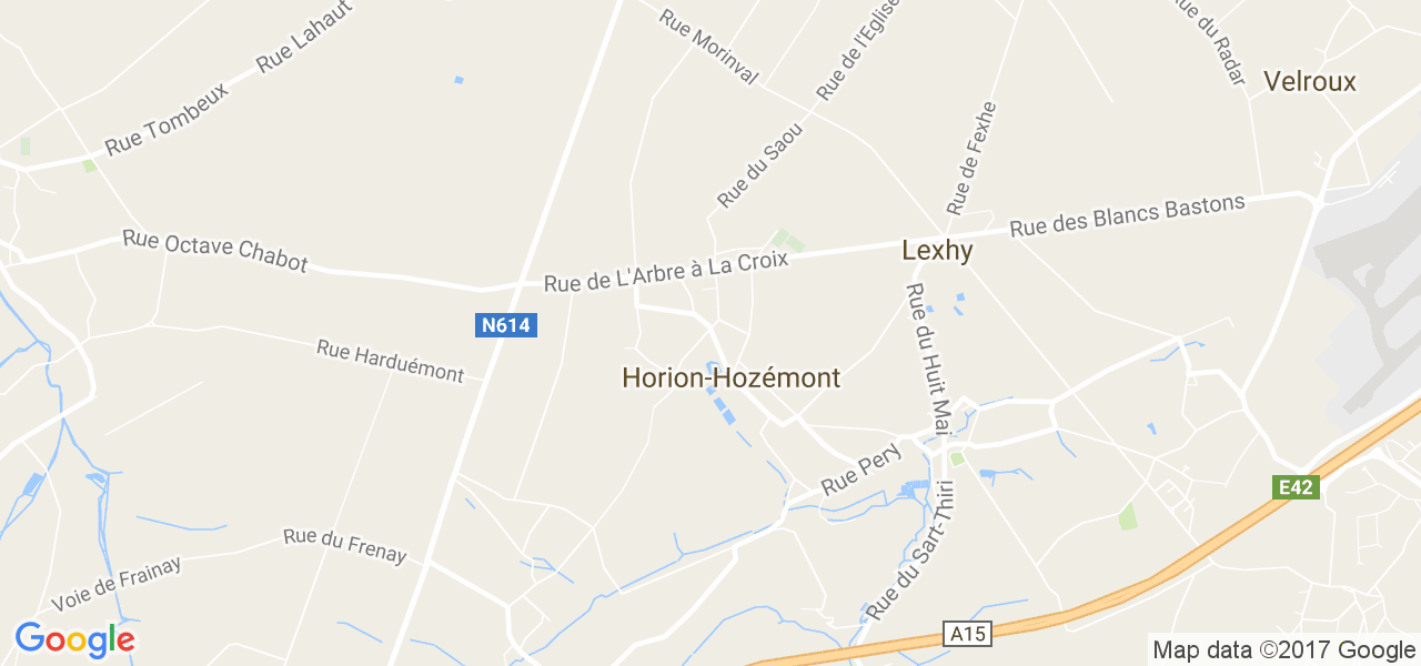 map de la ville de Horion-Hozémont