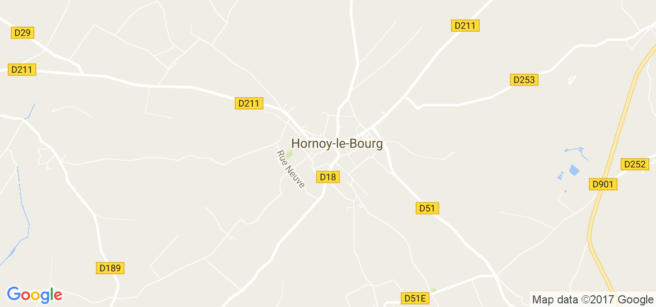 map de la ville de Hornoy-le-Bourg