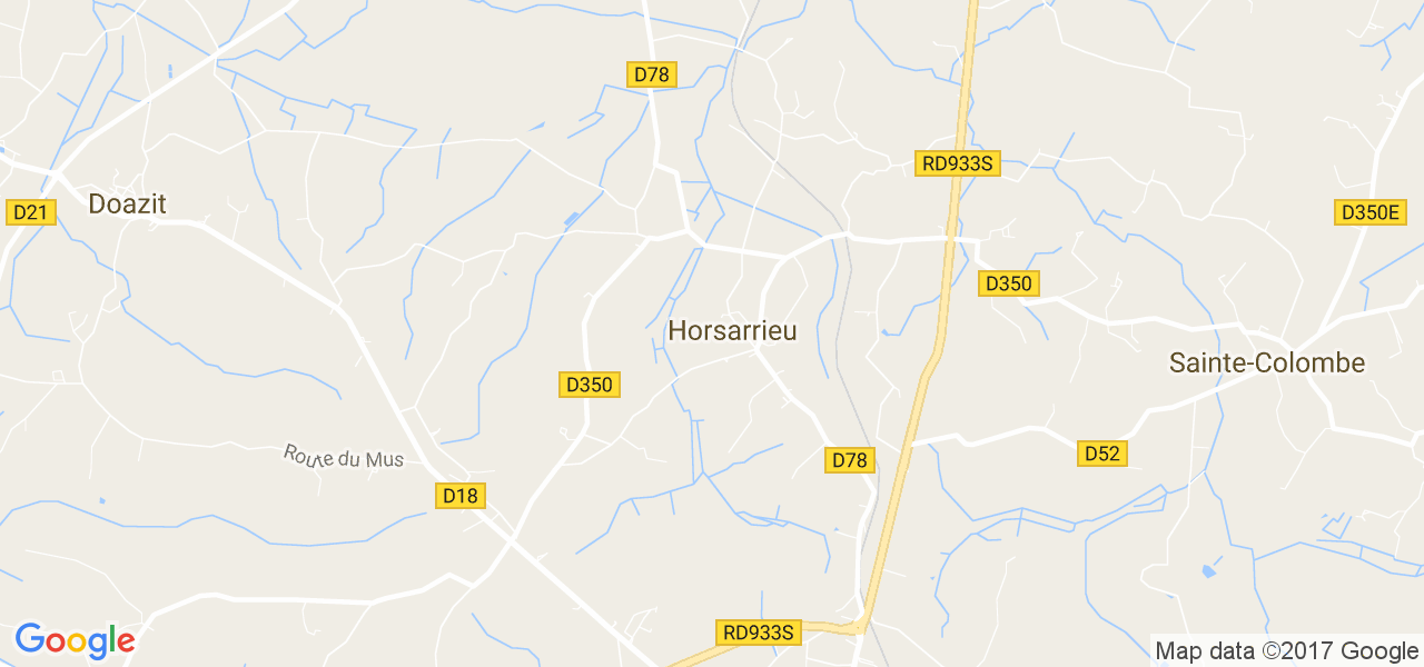 map de la ville de Horsarrieu