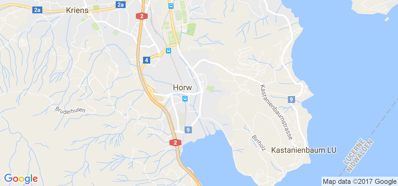 map de la ville de Horw