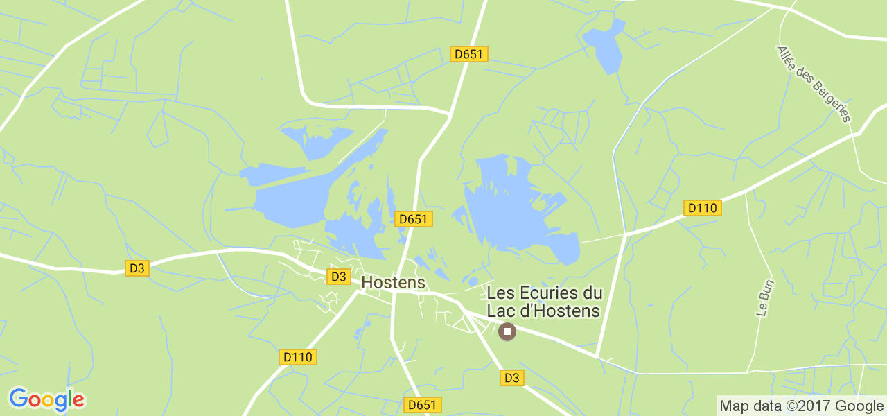 map de la ville de Hostens