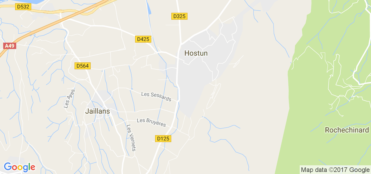 map de la ville de Hostun