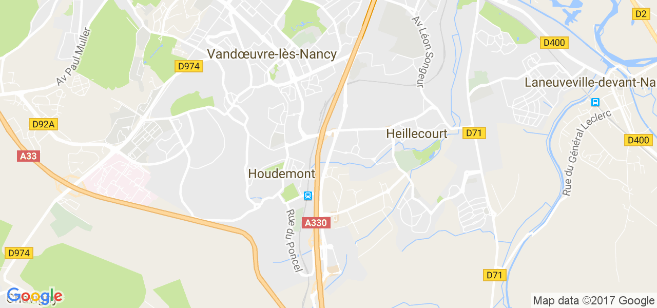 map de la ville de Houdemont