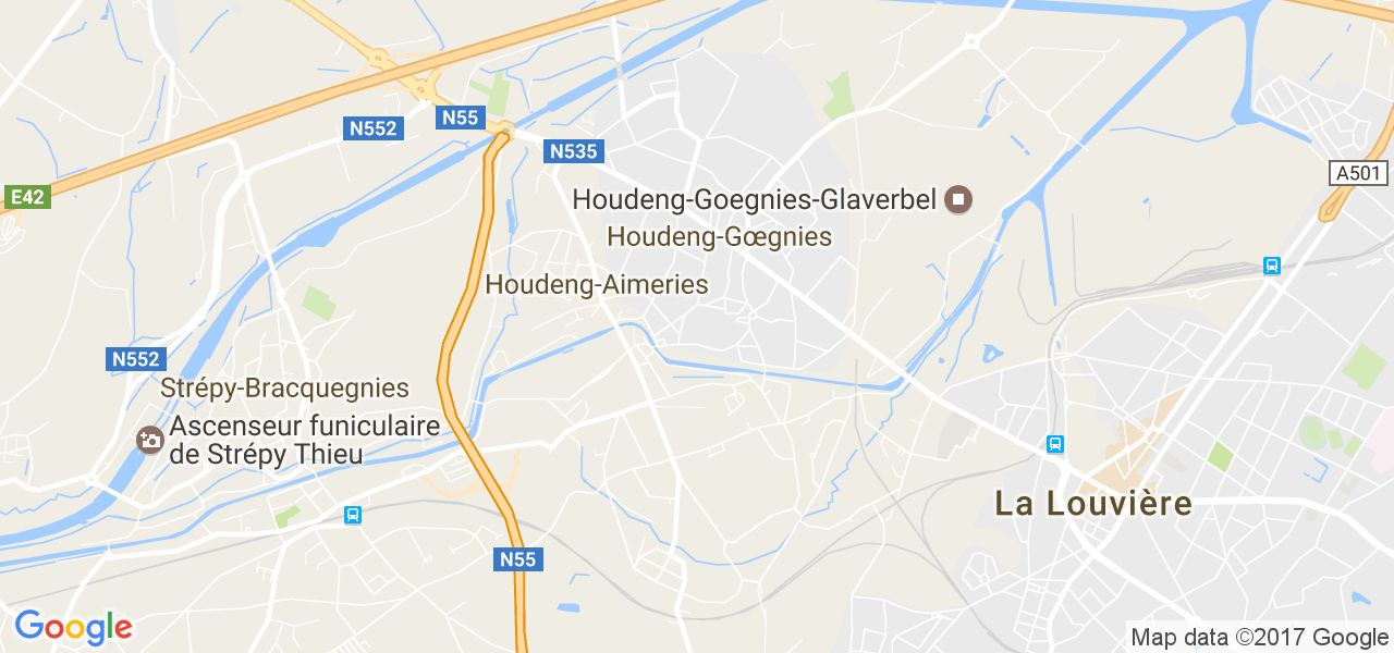 map de la ville de Houdeng-Aimeries