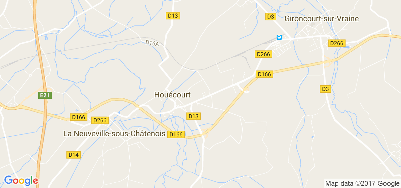 map de la ville de Houécourt