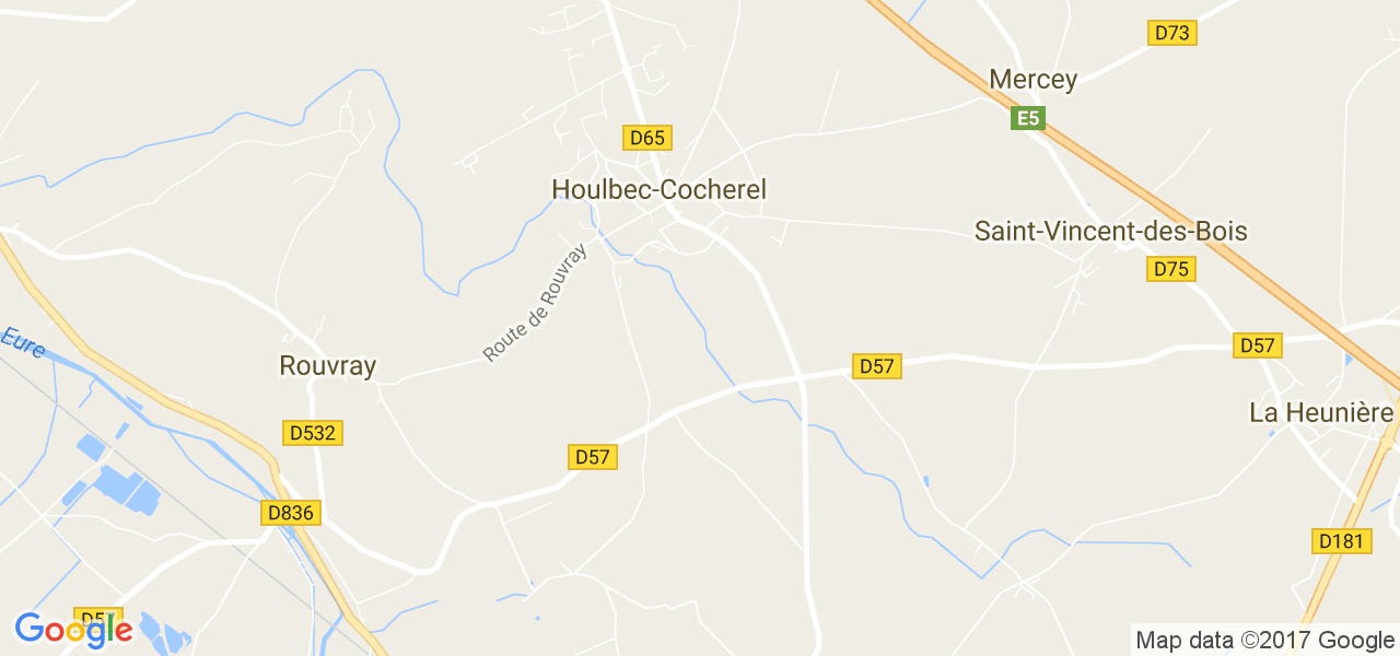 map de la ville de Houlbec-Cocherel