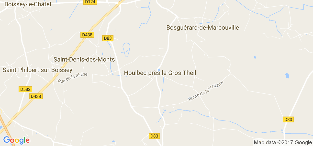 map de la ville de Houlbec-près-le-Gros-Theil