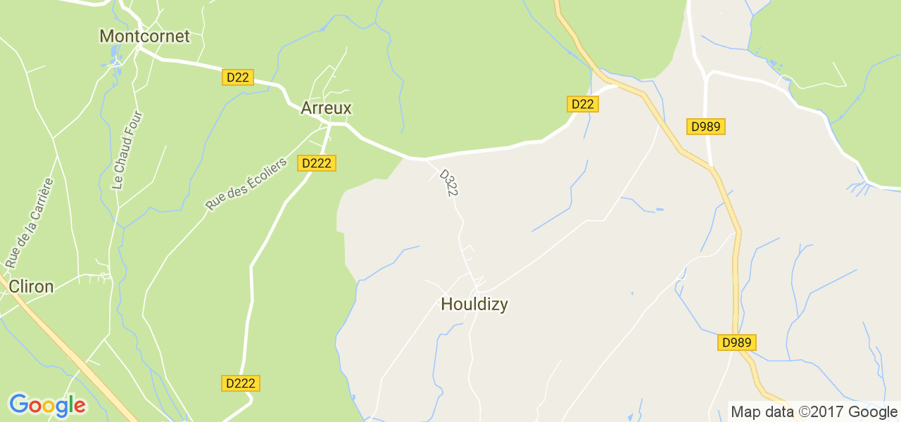 map de la ville de Houldizy