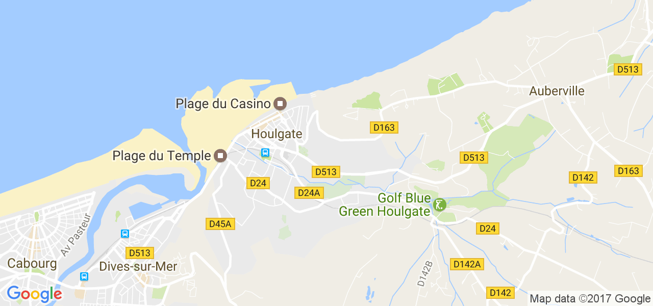 map de la ville de Houlgate