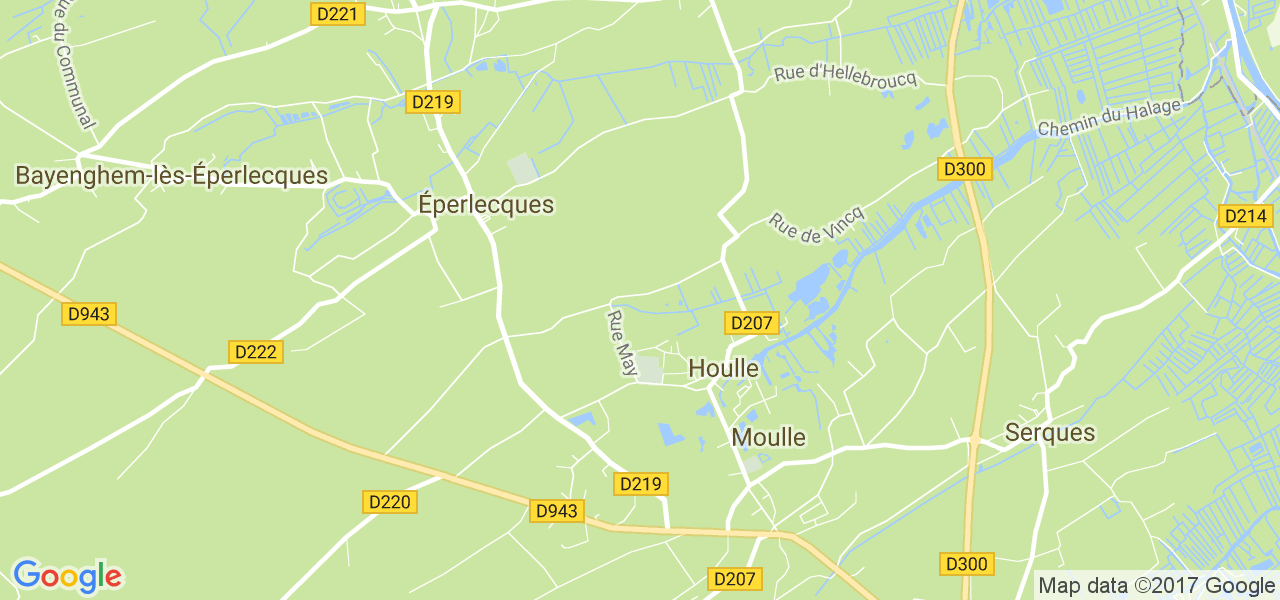 map de la ville de Houlle