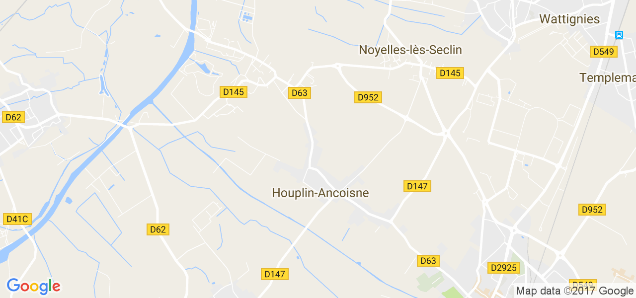 map de la ville de Houplin-Ancoisne