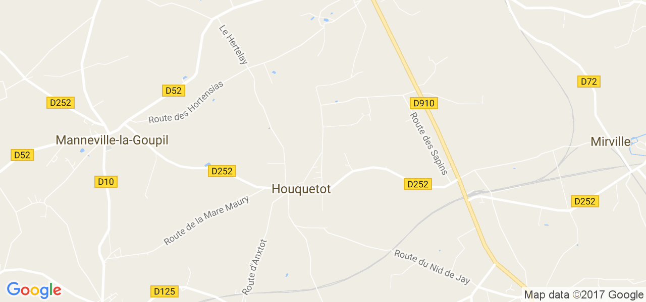 map de la ville de Houquetot