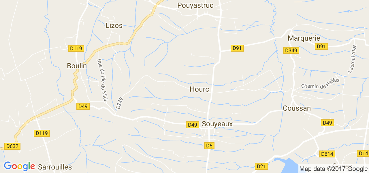 map de la ville de Hourc