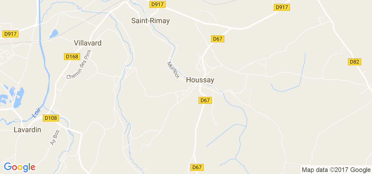 map de la ville de Houssay