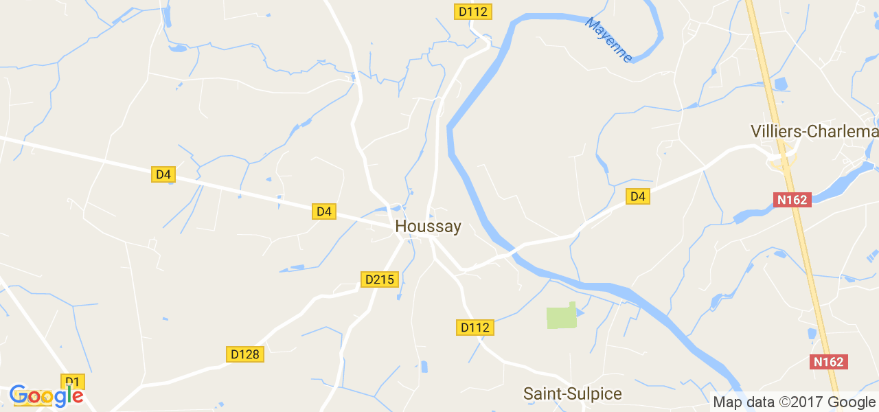 map de la ville de Houssay