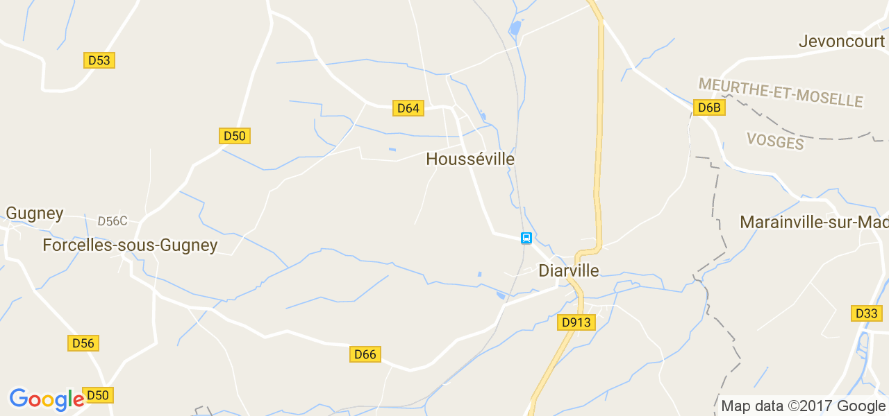 map de la ville de Housséville