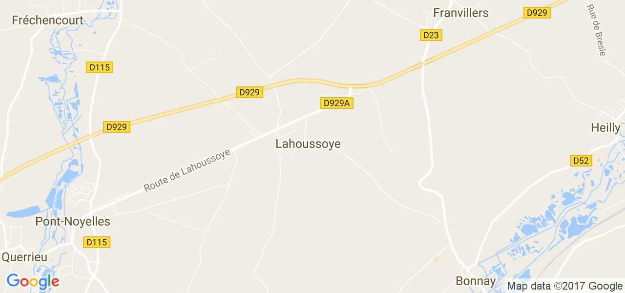 map de la ville de Houssoye