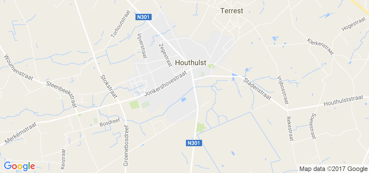 map de la ville de Houthulst