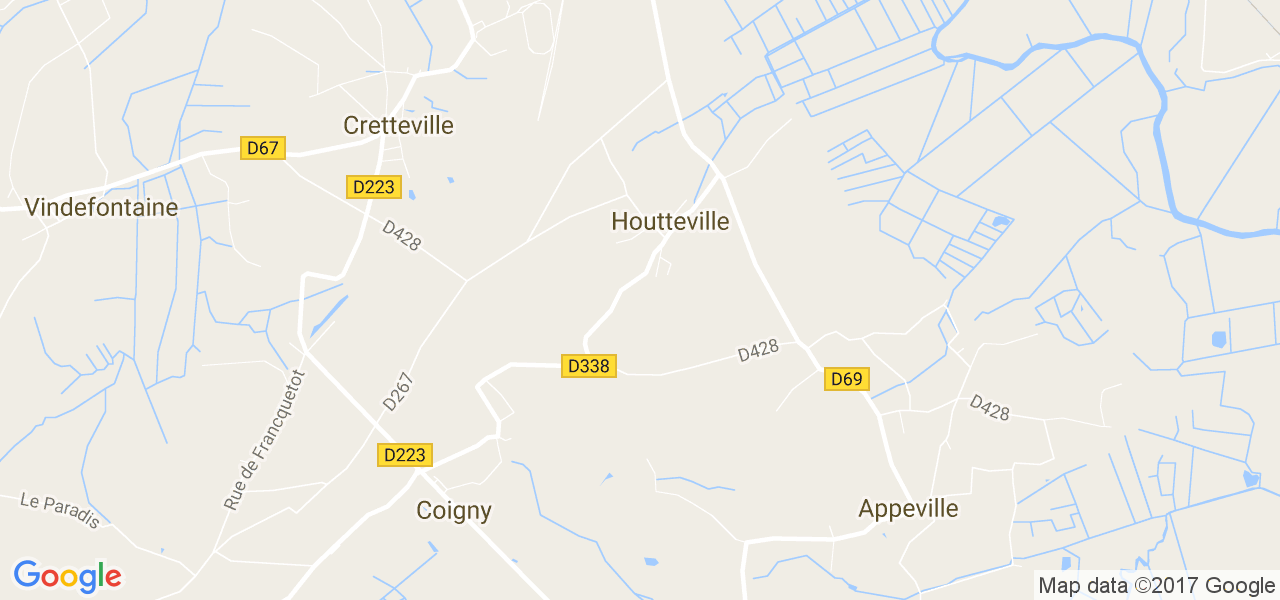 map de la ville de Houtteville