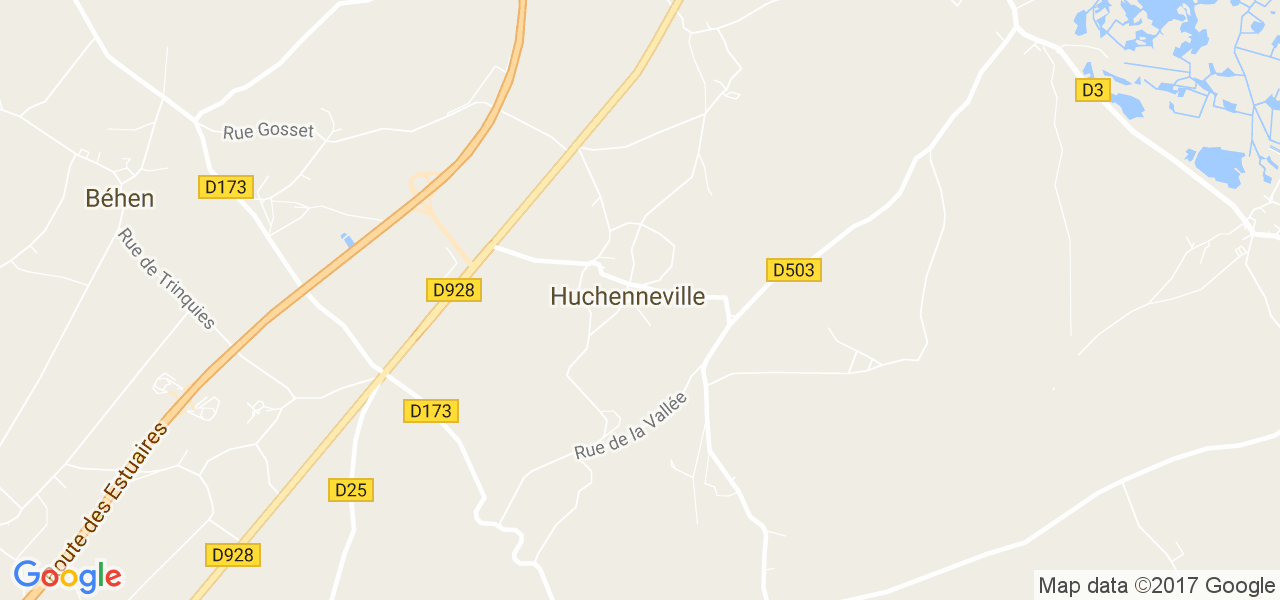 map de la ville de Huchenneville