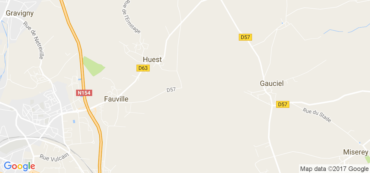 map de la ville de Huest