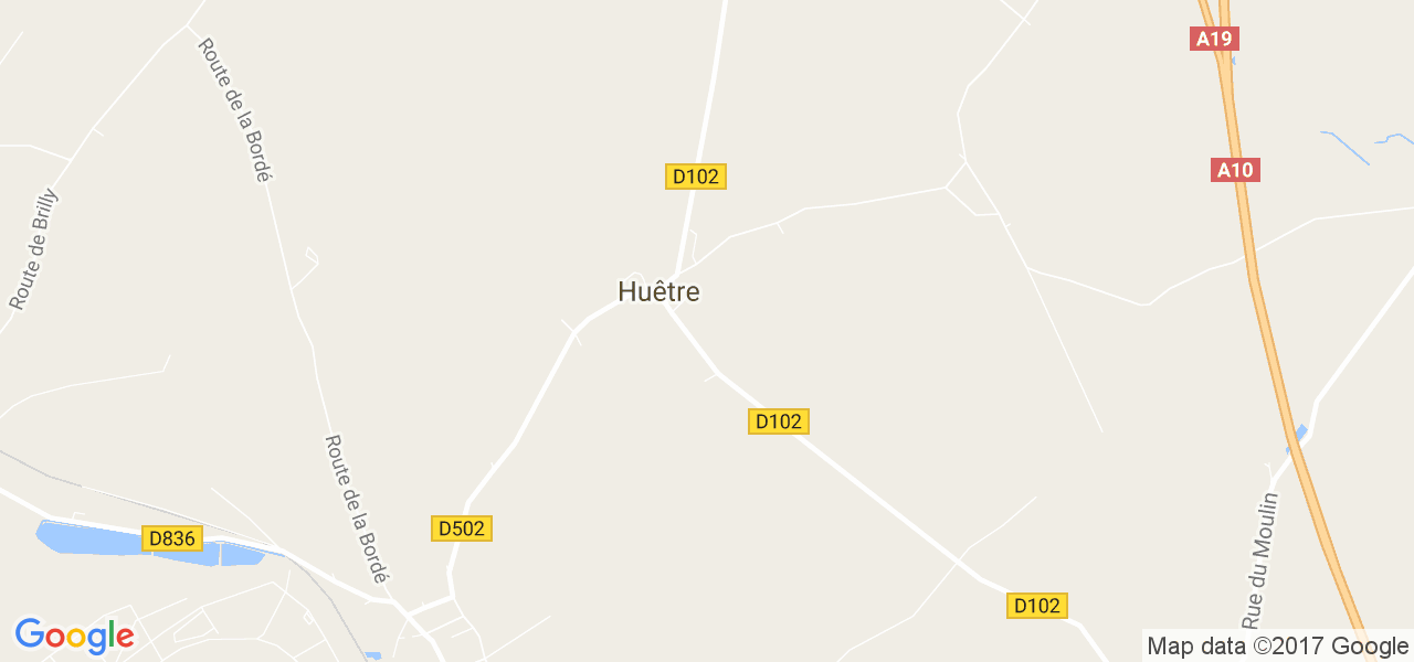 map de la ville de Huêtre