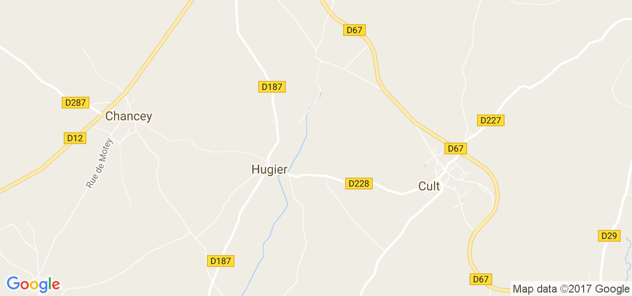 map de la ville de Hugier