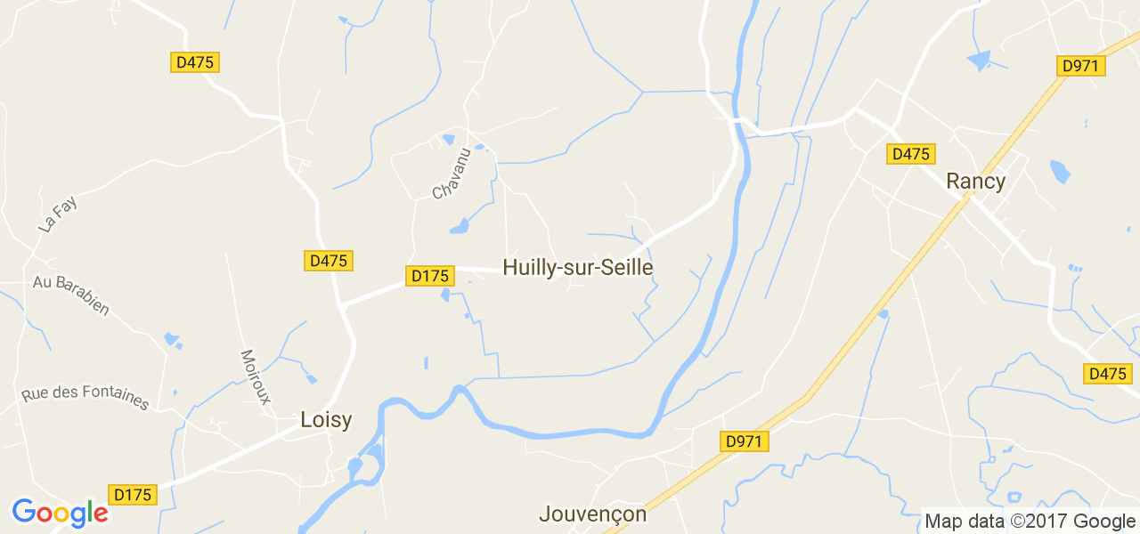 map de la ville de Huilly-sur-Seille