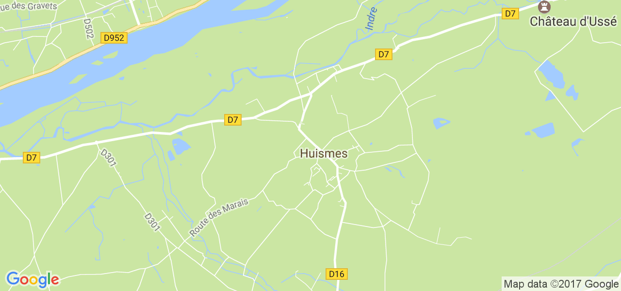 map de la ville de Huismes