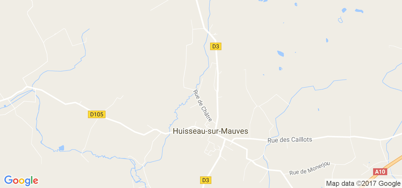 map de la ville de Huisseau-sur-Mauves