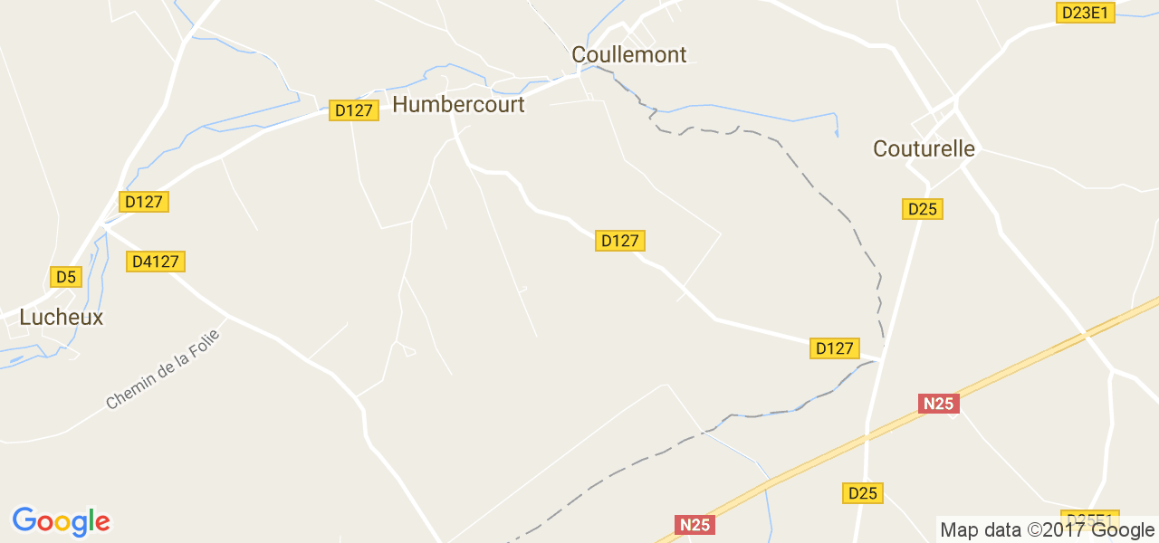 map de la ville de Humbercourt