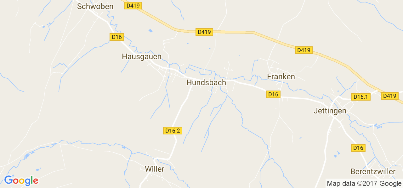 map de la ville de Hundsbach