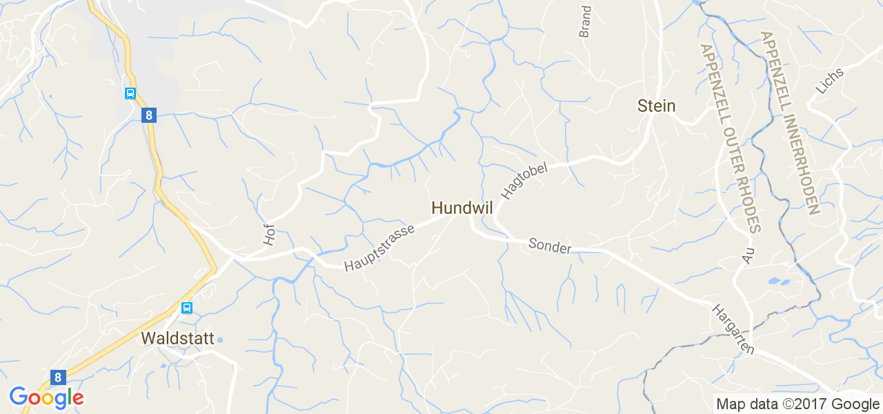 map de la ville de Hundwil