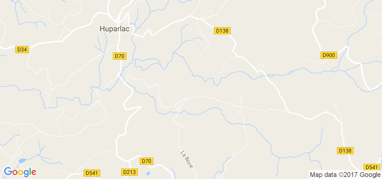 map de la ville de Huparlac