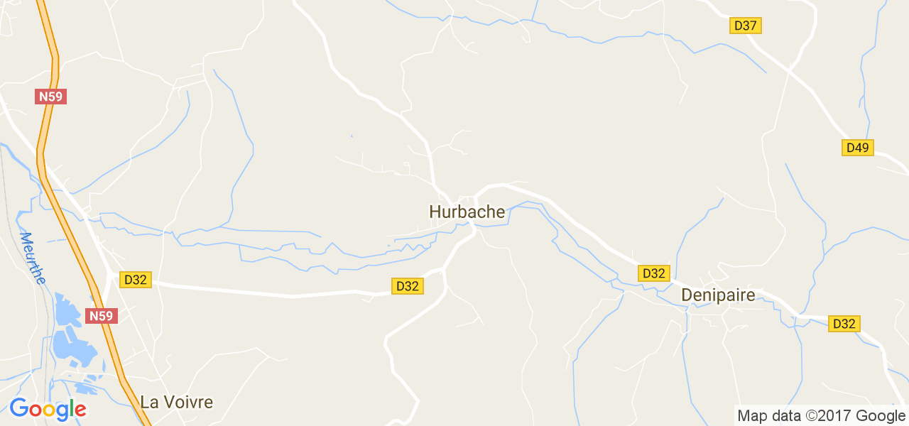 map de la ville de Hurbache
