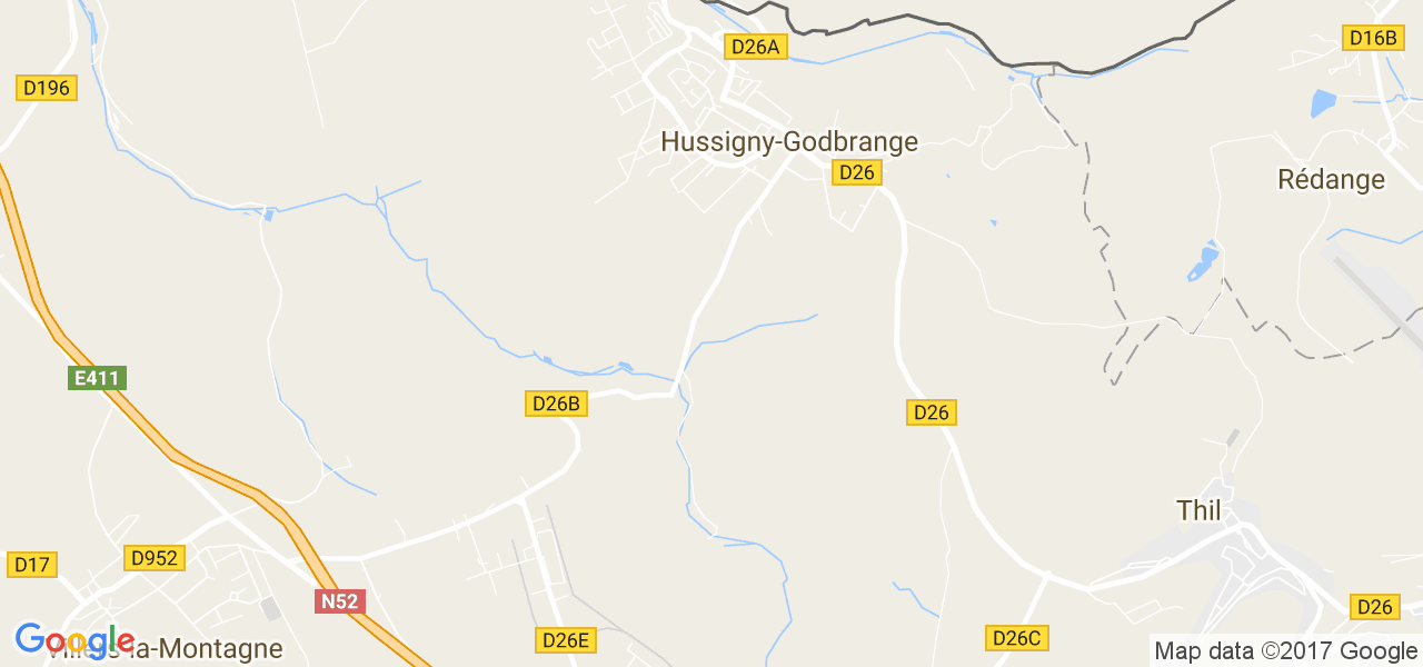 map de la ville de Hussigny-Godbrange