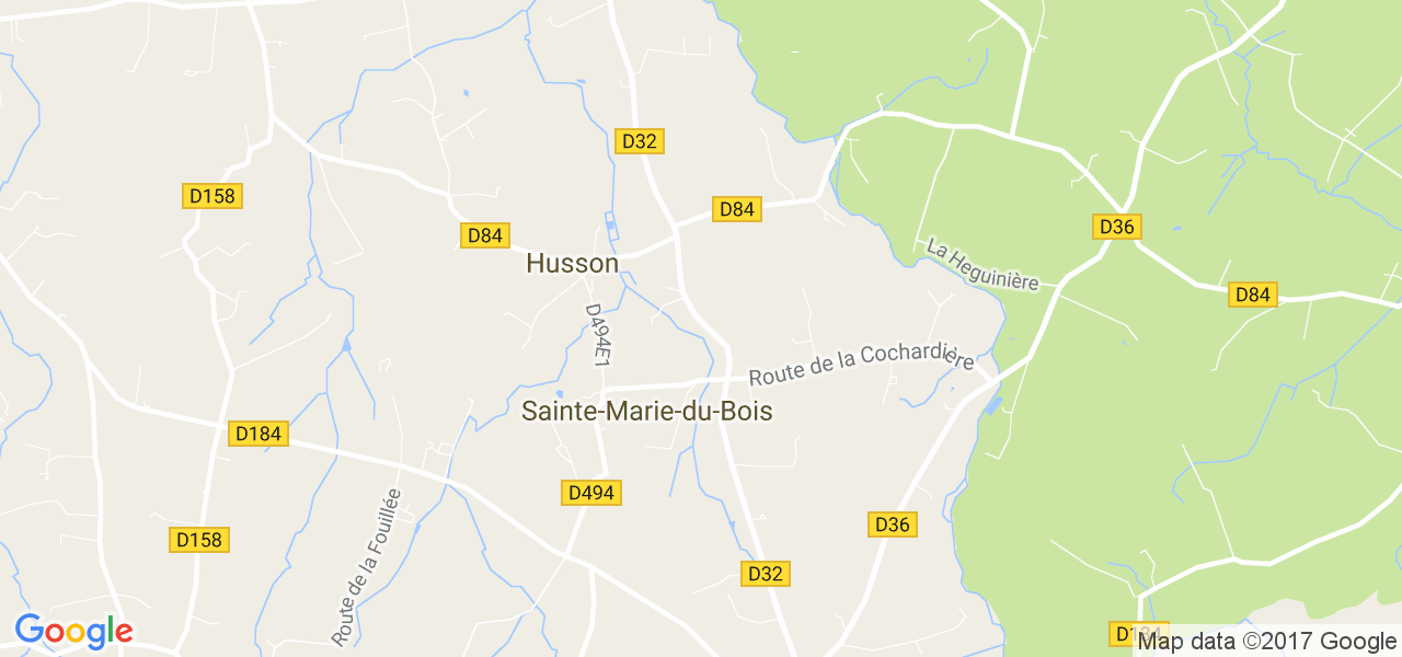 map de la ville de Husson