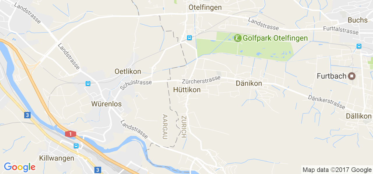 map de la ville de Hüttikon