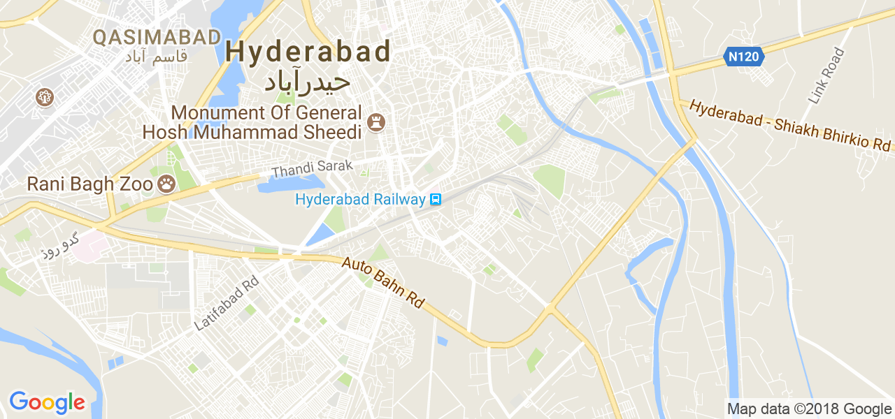 map de la ville de Hyderabad