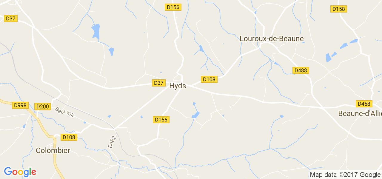 map de la ville de Hyds