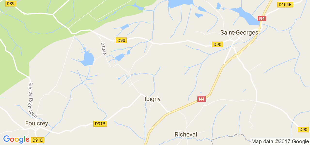 map de la ville de Ibigny