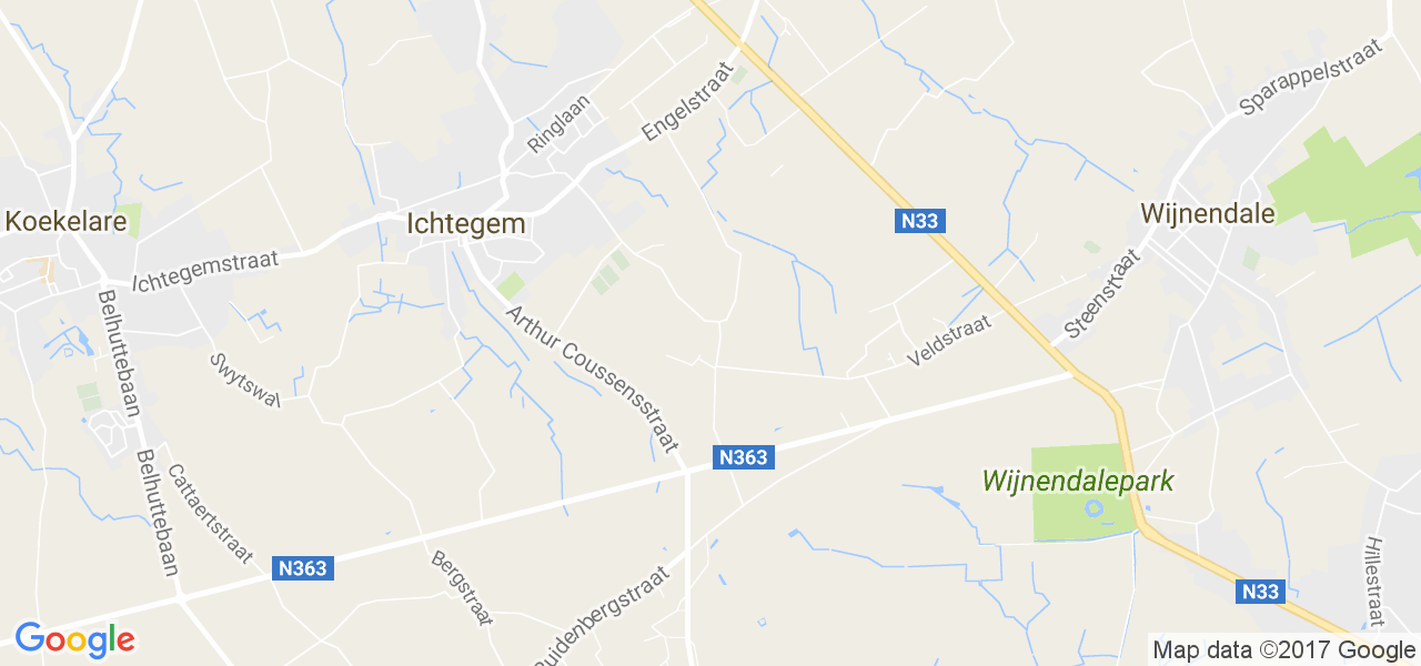 map de la ville de Ichtegem