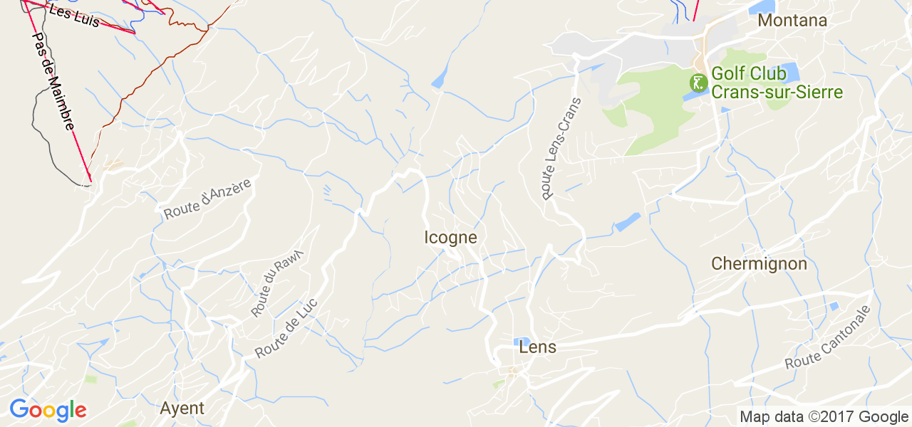 map de la ville de Icogne