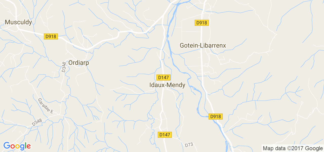 map de la ville de Idaux-Mendy