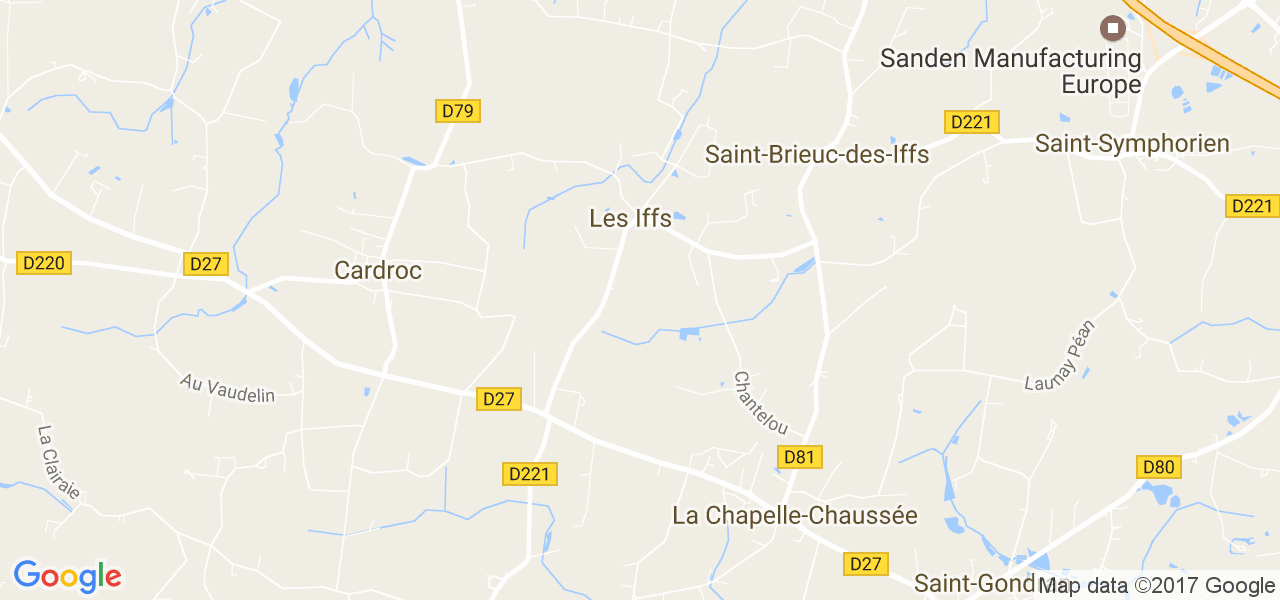 map de la ville de Iffs