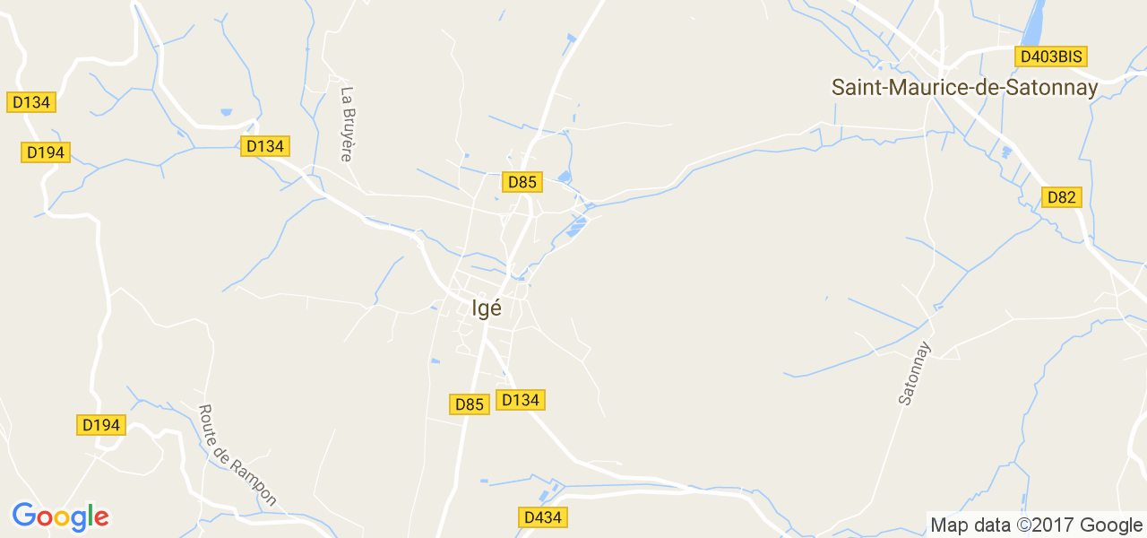 map de la ville de Igé