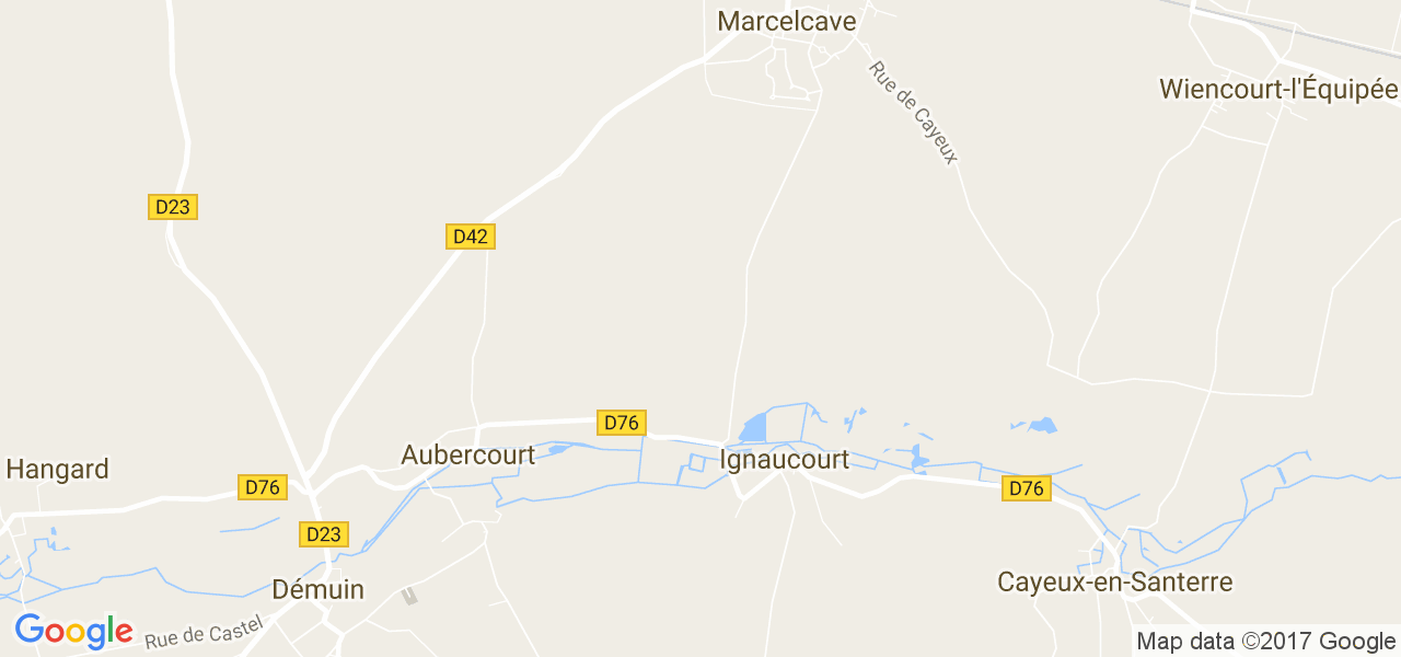 map de la ville de Ignaucourt