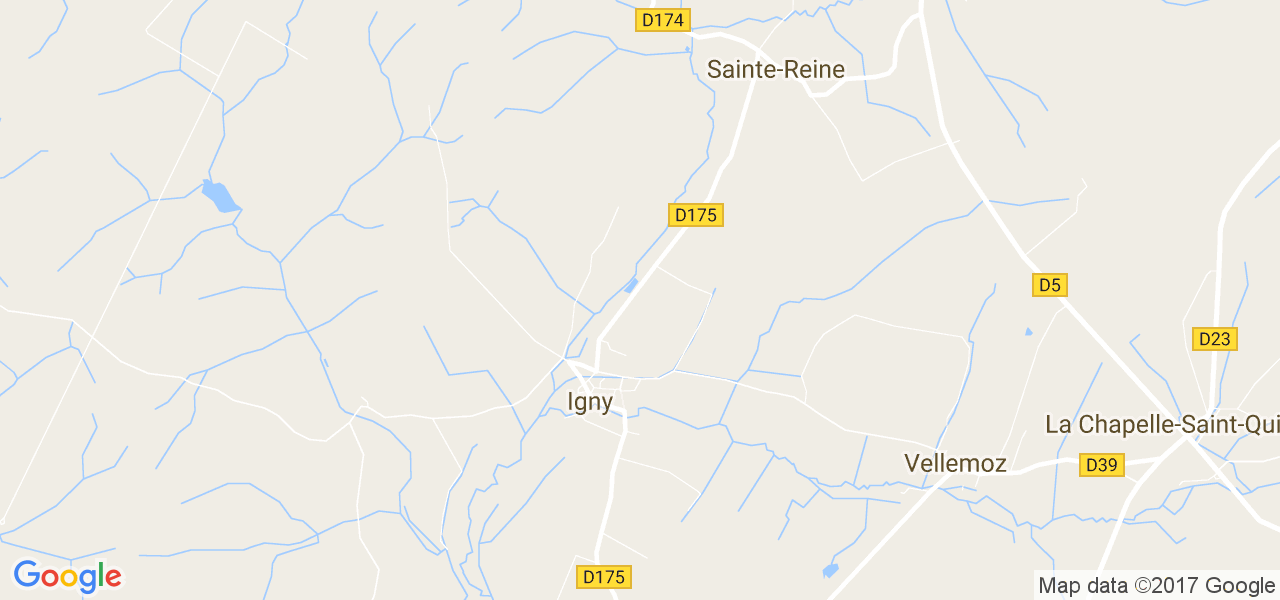 map de la ville de Igny