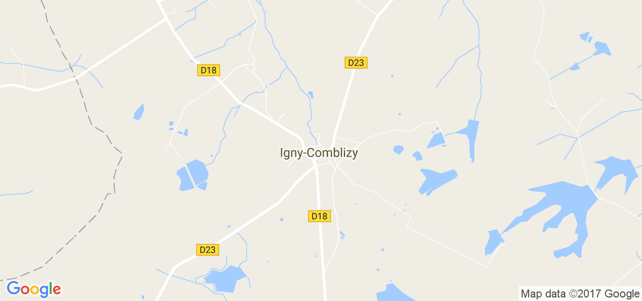 map de la ville de Igny-Comblizy