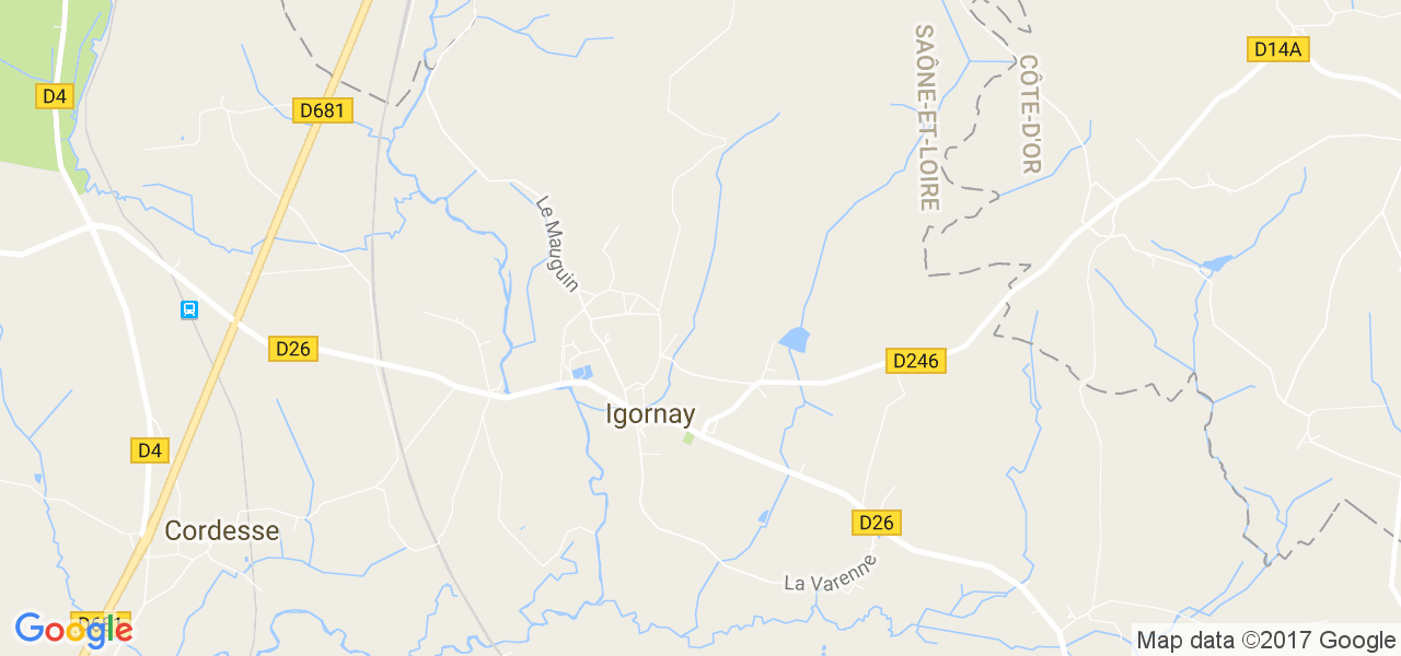 map de la ville de Igornay